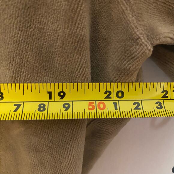 Soft Surroundings Brown V-Neck Velour Cozy Long Sleeve Sweater Women size Medium - Picture 6 of 9
